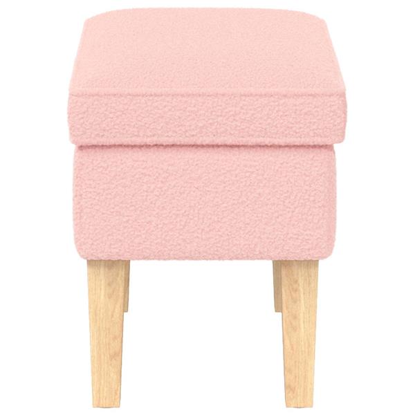 Grote foto vidaxl voetenbank roze 55 x 35 x 41 cm boucl huis en inrichting stoelen