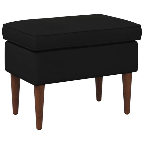 Grote foto vidaxl voetenbank zwart 55 x 35 x 41 cm fluweel huis en inrichting stoelen