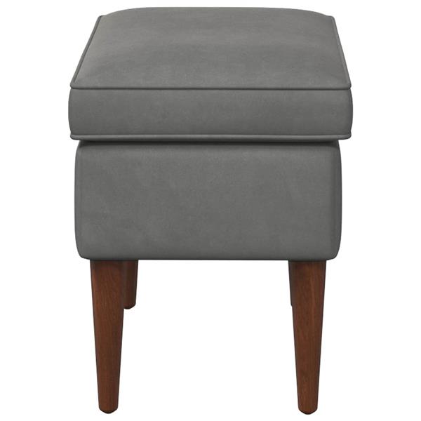 Grote foto vidaxl voetenbank donkergrijs 55 x 35 x 41 cm fluweel huis en inrichting stoelen