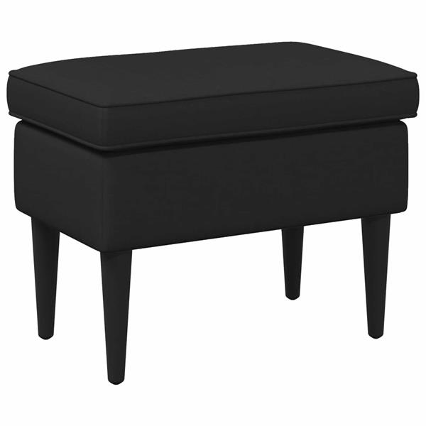 Grote foto vidaxl voetenbank zwart 55 x 35 x 41 cm stof huis en inrichting stoelen