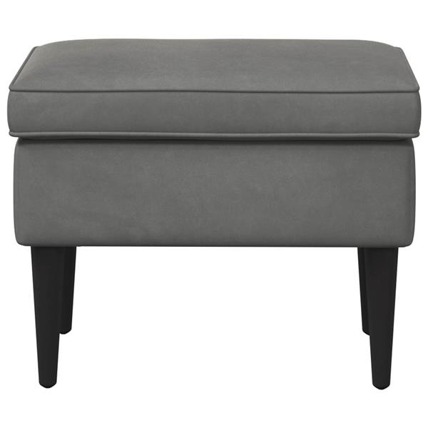 Grote foto vidaxl voetenbank donkergrijs 55 x 35 x 41 cm fluweel huis en inrichting stoelen