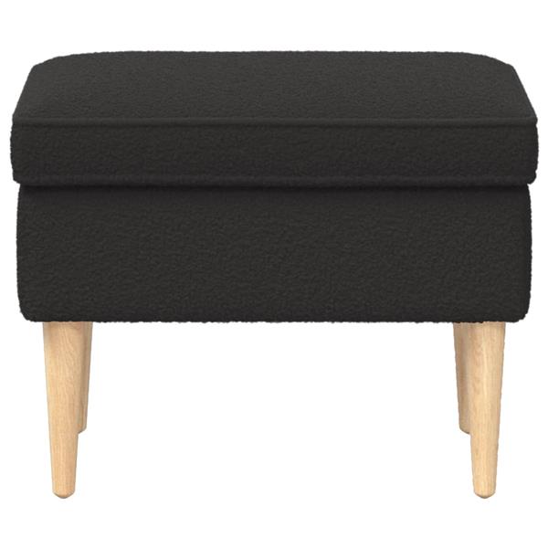 Grote foto vidaxl voetenbank zwart 55 x 35 x 41 cm boucl huis en inrichting stoelen