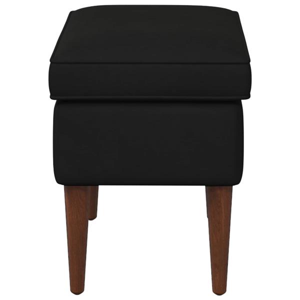 Grote foto vidaxl voetenbank zwart 55 x 35 x 41 cm fluweel huis en inrichting stoelen
