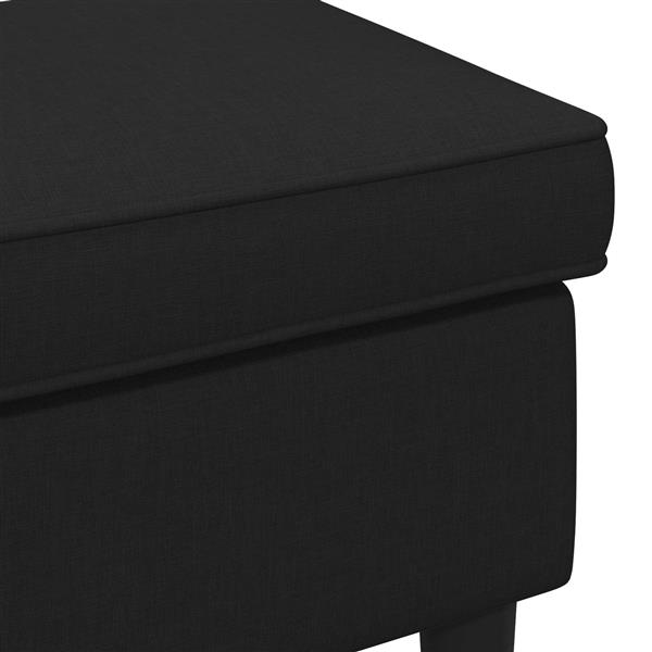 Grote foto vidaxl voetenbank zwart 55 x 35 x 41 cm stof huis en inrichting stoelen