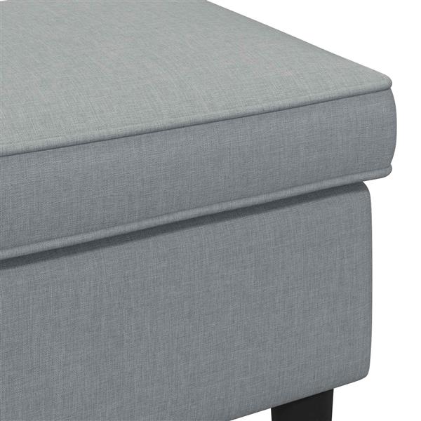Grote foto vidaxl voetenbank lichtgrijs 55 x 35 x 41 cm stof huis en inrichting stoelen