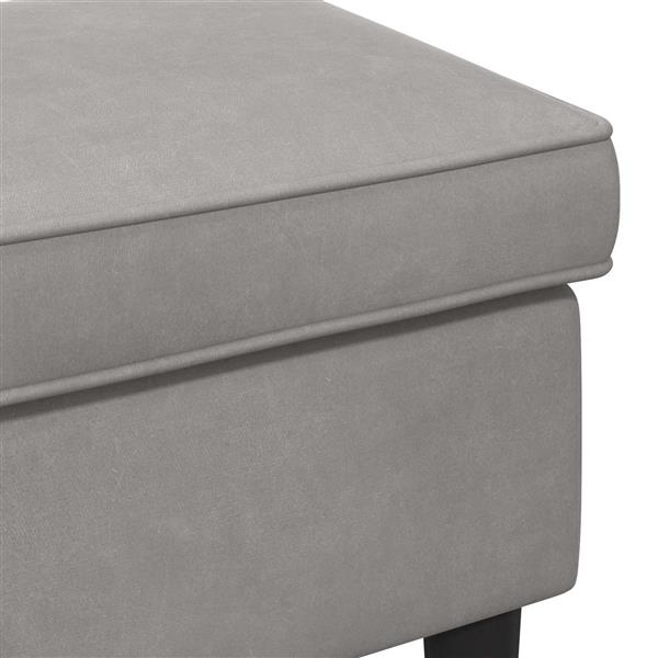 Grote foto vidaxl voetenbank lichtgrijs 55 x 35 x 41 cm fluweel huis en inrichting stoelen