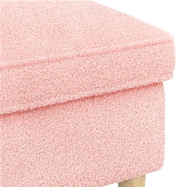 Grote foto vidaxl voetenbank roze 55 x 35 x 41 cm boucl huis en inrichting stoelen