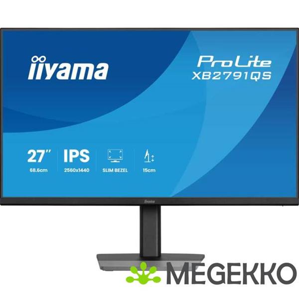 Grote foto iiyama prolite xb2791qs b1 27 quad hd ips monitor computers en software overige computers en software