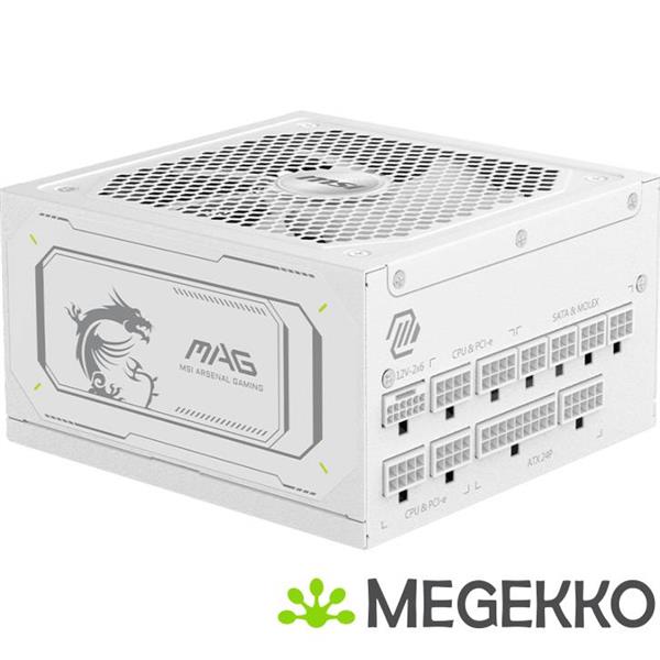 Grote foto msi mag a1000gl pcie5 white power supply unit 1000 w 24 pin atx atx wit computers en software overige
