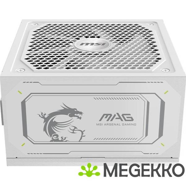 Grote foto msi mag a1000gl pcie5 white power supply unit 1000 w 24 pin atx atx wit computers en software overige