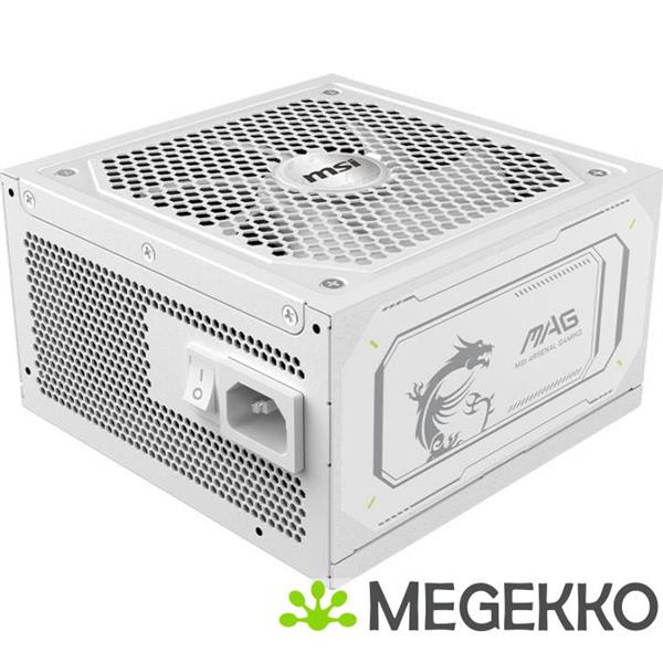 Grote foto msi mag a1000gl pcie5 white power supply unit 1000 w 24 pin atx atx wit computers en software overige
