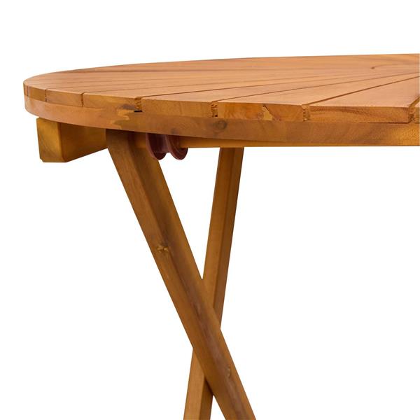 Grote foto vidaxl vouw tuin tafel naturel 70 x 75 cm massief acaciahout tuin en terras tuinmeubelen