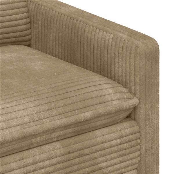 Grote foto vidaxl bank taupe 76 x 81 x 87 5 cm polyester huis en inrichting bankstellen