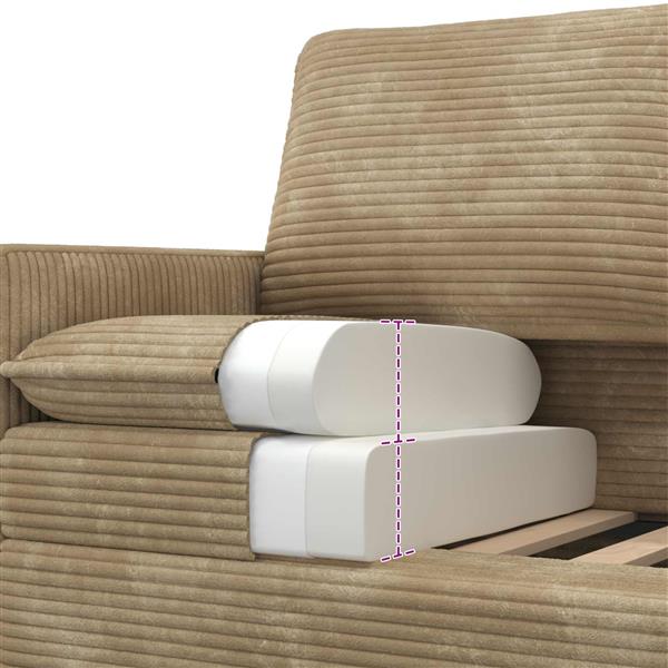 Grote foto vidaxl bank taupe 76 x 81 x 87 5 cm polyester huis en inrichting bankstellen