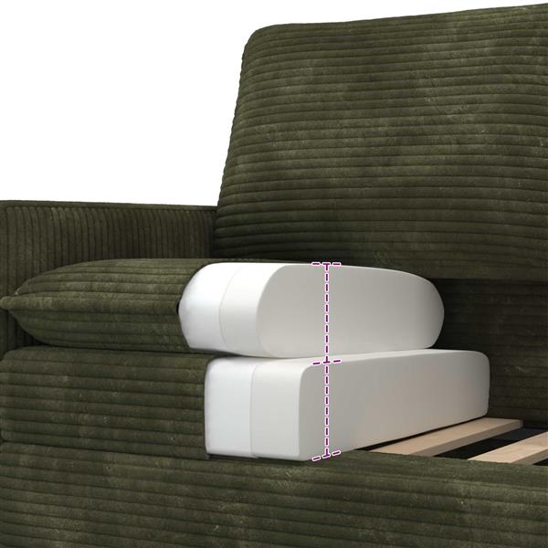 Grote foto vidaxl bank groen 76 x 81 x 87 5 cm polyester huis en inrichting bankstellen