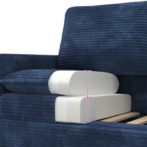 Grote foto vidaxl bank marineblauw 76 x 81 x 87 5 cm polyester huis en inrichting bankstellen
