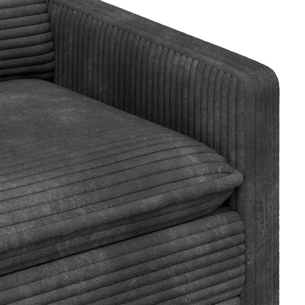 Grote foto vidaxl bank donkergrijs 76 x 81 x 87 5 cm polyester huis en inrichting bankstellen