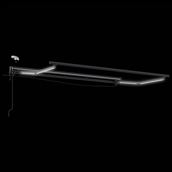 Grote foto vidaxl elektrisch zonnescherm frame met led antraciet 3 x 2 m tuin en terras overige tuin en terras