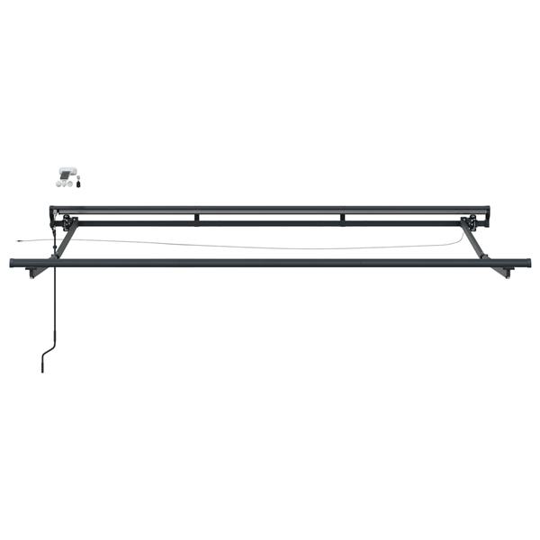 Grote foto vidaxl elektrisch zonnescherm frame met led antraciet 2 5 x 2 m tuin en terras overige tuin en terras