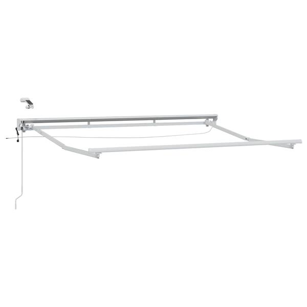 Grote foto vidaxl elektrisch zonnescherm frame met led wit 3 x 2 m aluminium tuin en terras overige tuin en terras