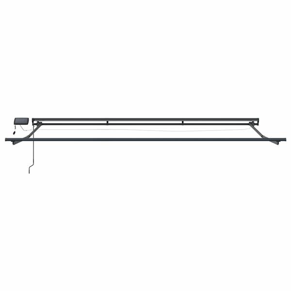 Grote foto vidaxl handmatige luifelhouder met led antraciet 5 3 5 m aluminium tuin en terras overige tuin en terras