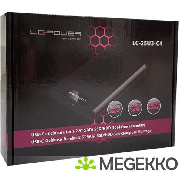Grote foto lc power lc 25u3 c4 behuizing voor opslagstations hdd ssd behuizing zwart 2.5 stroomvoorziening vi computers en software behuizingen en kasten
