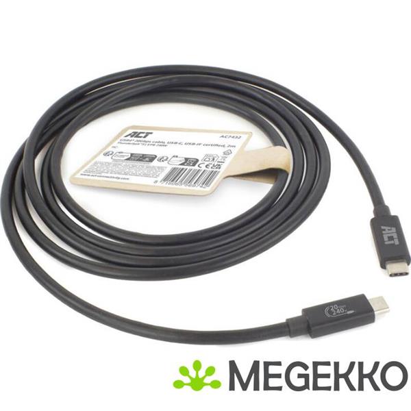 Grote foto act usb4 20gbps 240w usb type c 2m usb if gecertificeerd computers en software overige