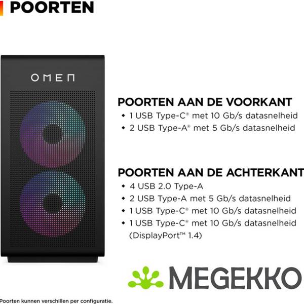 Grote foto hp omen 35l gt16 1082nd amd ryzen 7 rtx 5080 gaming desktop computers en software overige computers en software