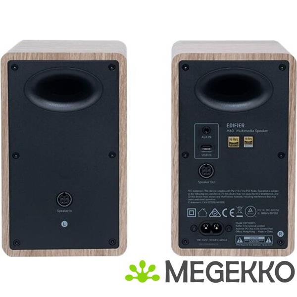 Grote foto edifier m60 zwart bruin muziek en instrumenten speakers