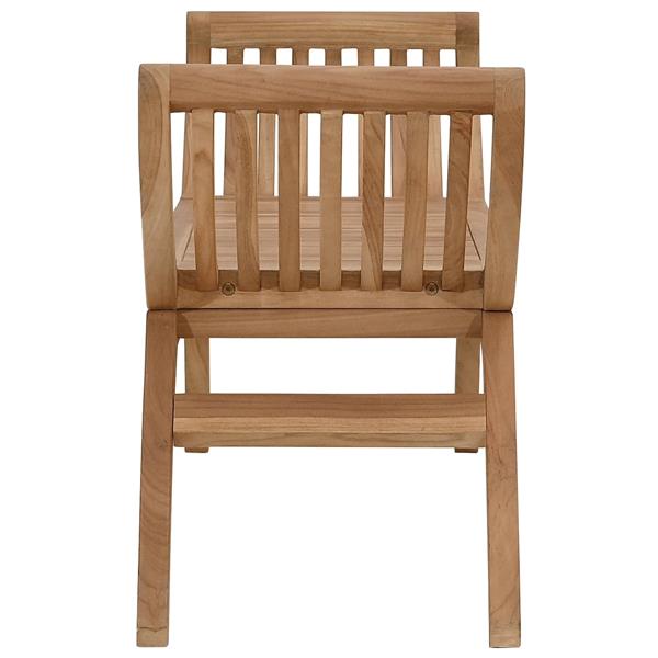 Grote foto vidaxl tuinbank 2 zits 126 cm massief teakhout naturel tuin en terras tuinmeubelen