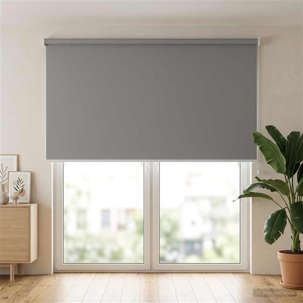 Grote foto vidaxl buitenrolgordijn uv bescherming lichtgrijs 180 x 230 cm huis en inrichting gordijnen en lamellen