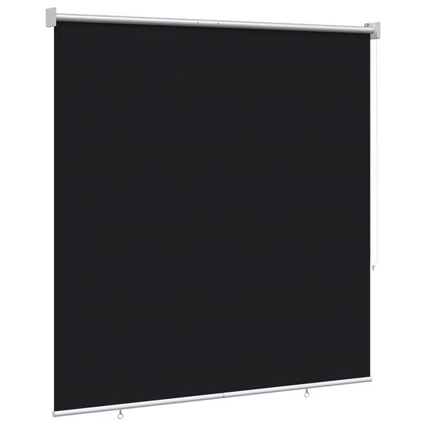 Grote foto vidaxl buitenrolgordijn uv bescherming zwart 100 x 230 cm huis en inrichting gordijnen en lamellen