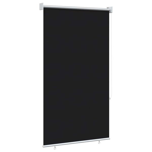 Grote foto vidaxl buitenrolgordijn uv bescherming zwart 100 x 140 cm huis en inrichting gordijnen en lamellen