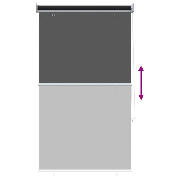 Grote foto vidaxl buitenrolgordijn uv bescherming zwart 100 x 140 cm huis en inrichting gordijnen en lamellen