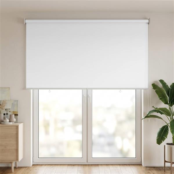 Grote foto vidaxl buitenrolgordijn uv bescherming wit 100 x 230 cm huis en inrichting gordijnen en lamellen