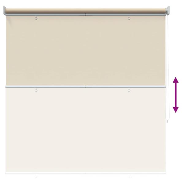 Grote foto vidaxl buitenrolgordijn uv bescherming beige 100 x 230 cm huis en inrichting gordijnen en lamellen