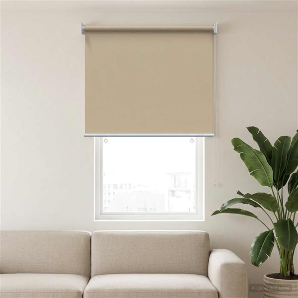 Grote foto vidaxl buitenrolgordijn uv bescherming beige 100 x 140 cm huis en inrichting gordijnen en lamellen