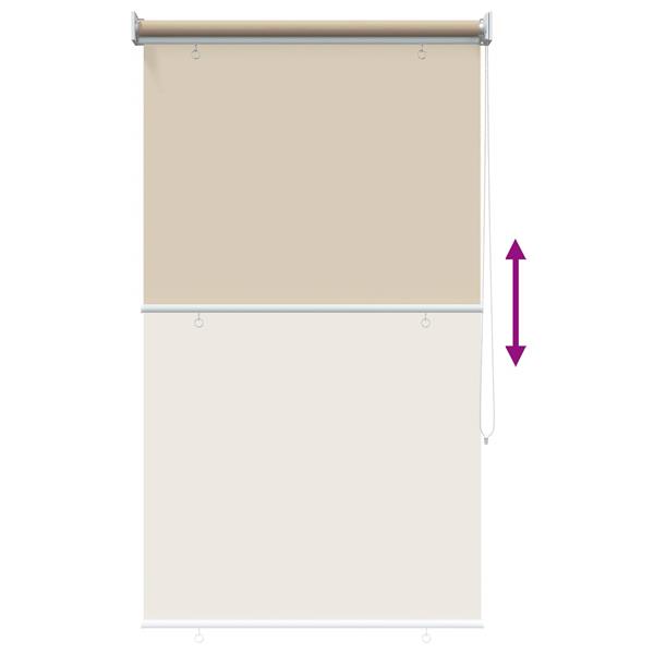 Grote foto vidaxl buitenrolgordijn uv bescherming beige 100 x 140 cm huis en inrichting gordijnen en lamellen