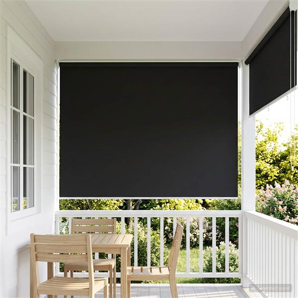 Grote foto vidaxl buitenrolgordijn uv bescherming antracietkleurig 180 x 230 cm huis en inrichting gordijnen en lamellen