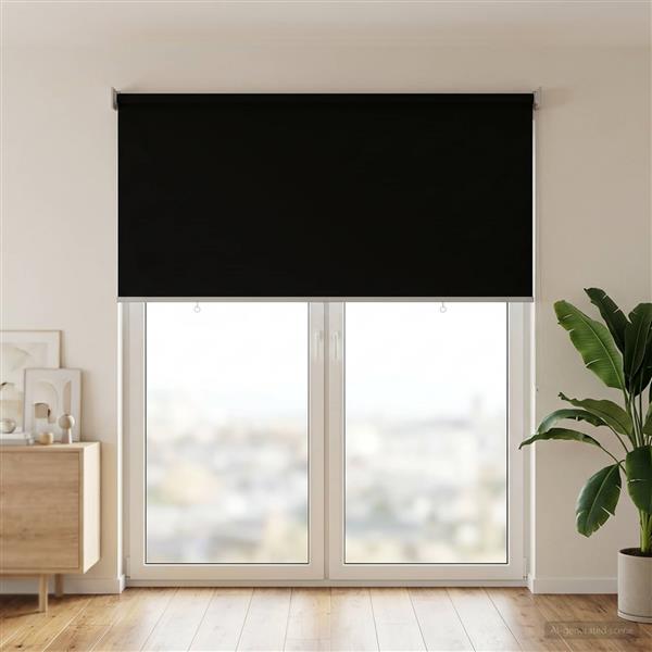 Grote foto vidaxl buitenrolgordijn uv bescherming antracietkleurig 100 x 230 cm huis en inrichting gordijnen en lamellen