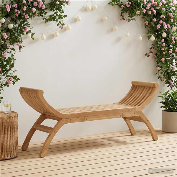 Grote foto vidaxl tuinbank 2 zits 126 cm massief teakhout naturel tuin en terras tuinmeubelen