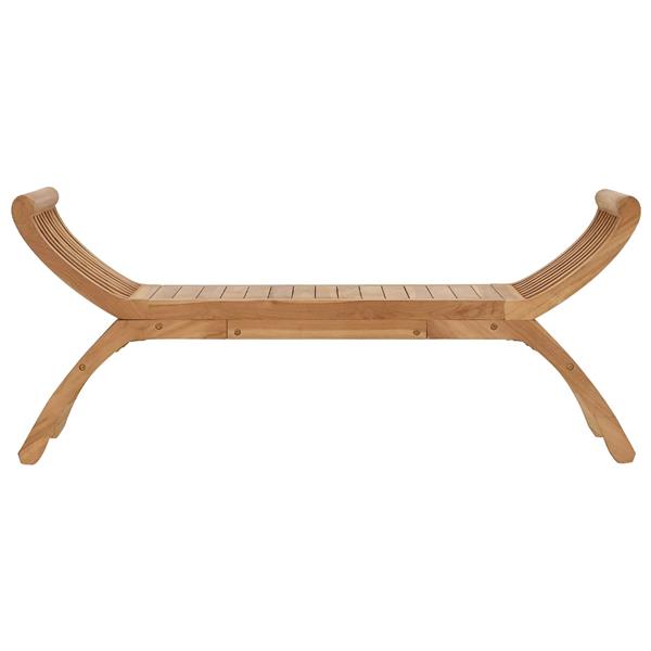 Grote foto vidaxl tuinbank 2 zits 126 cm massief teakhout naturel tuin en terras tuinmeubelen