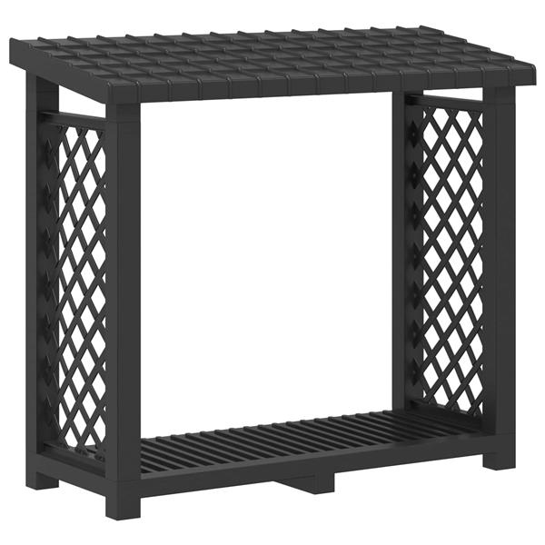 Grote foto vidaxl brandhoutrek antracietkleurig 114 x 46 x 101 cm pp tuin en terras overige tuin en terras