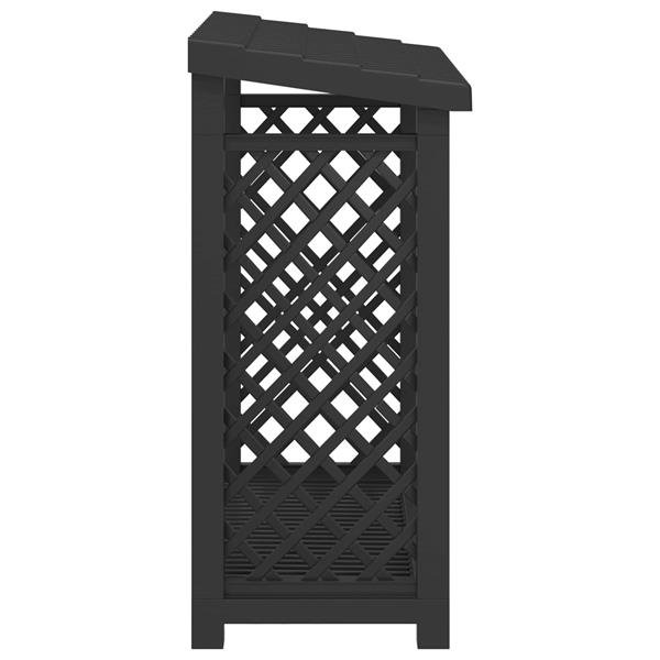 Grote foto vidaxl brandhoutrek antracietkleurig 114 x 46 x 101 cm pp tuin en terras overige tuin en terras