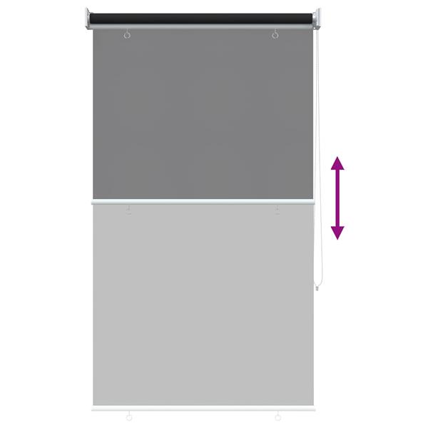Grote foto vidaxl buitenrolgordijn uv bescherming antracietkleurig 100 x 140 cm huis en inrichting gordijnen en lamellen
