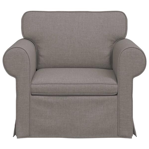 Grote foto vidaxl bank taupe 95 x 82 x 80 cm stof huis en inrichting bankstellen