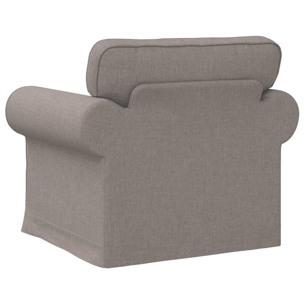 Grote foto vidaxl bank taupe 95 x 82 x 80 cm stof huis en inrichting bankstellen