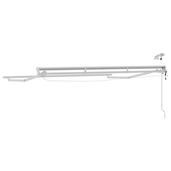 Grote foto vidaxl elektrisch zonnescherm frame met led wit 3 5 x 2 m aluminium tuin en terras overige tuin en terras