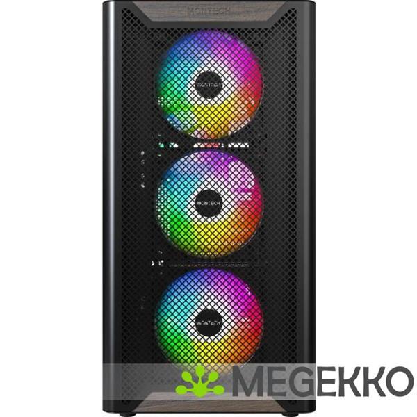 Grote foto montech xr wood zwart computers en software behuizingen en kasten