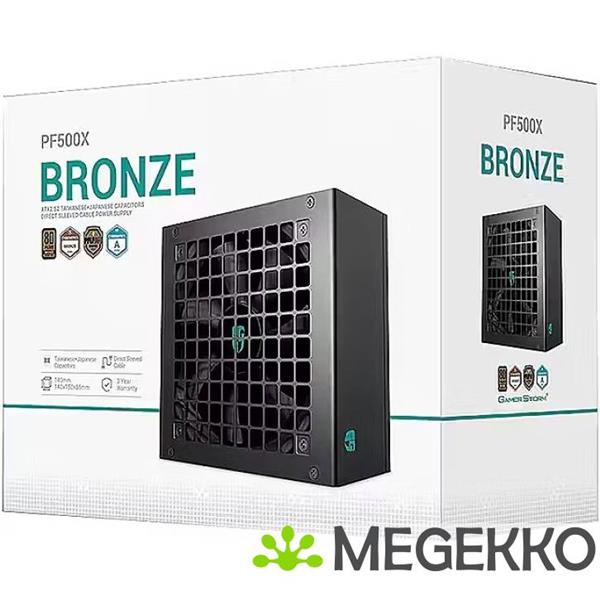 Grote foto deepcool pf500x power supply unit 500 w 20 4 pin atx atx zwart computers en software overige